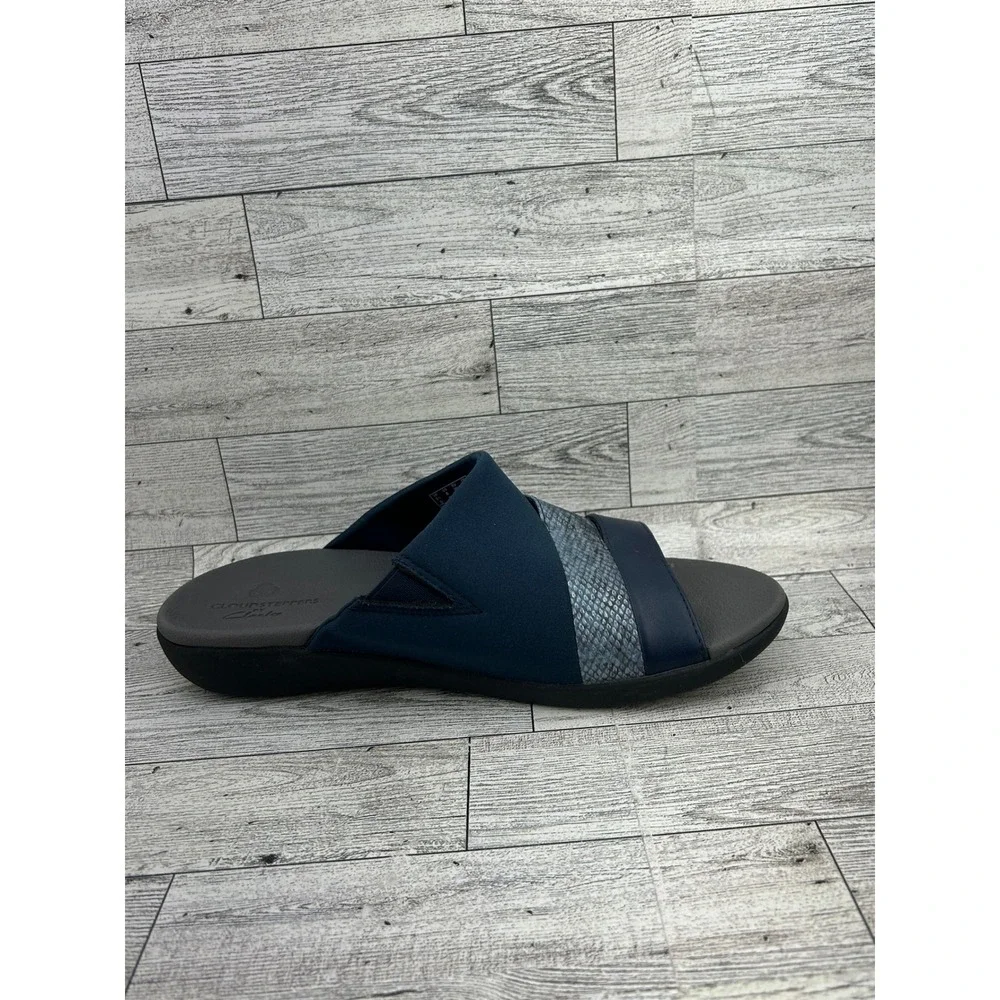 Clarks Cloudsteppers Women's Navy Blue Comfort‎ Slide Sandals Size 8 M